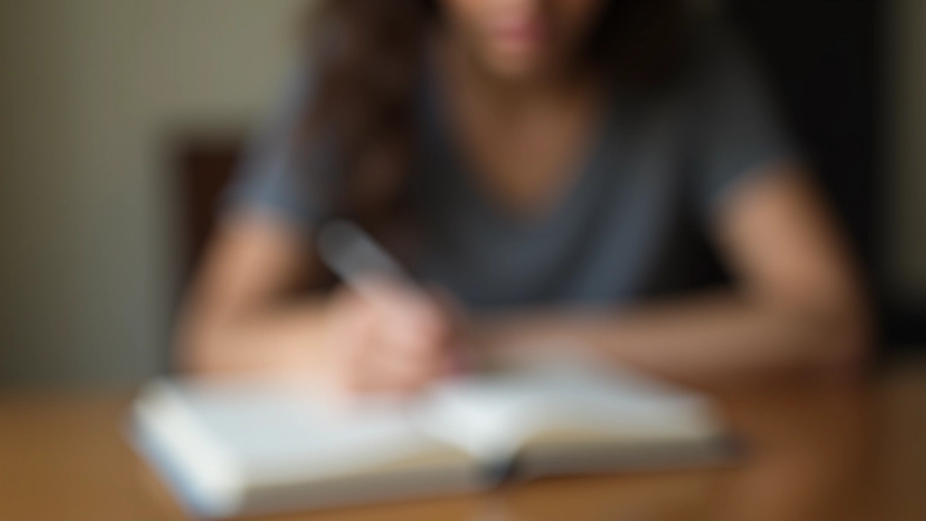 Person writing in journal