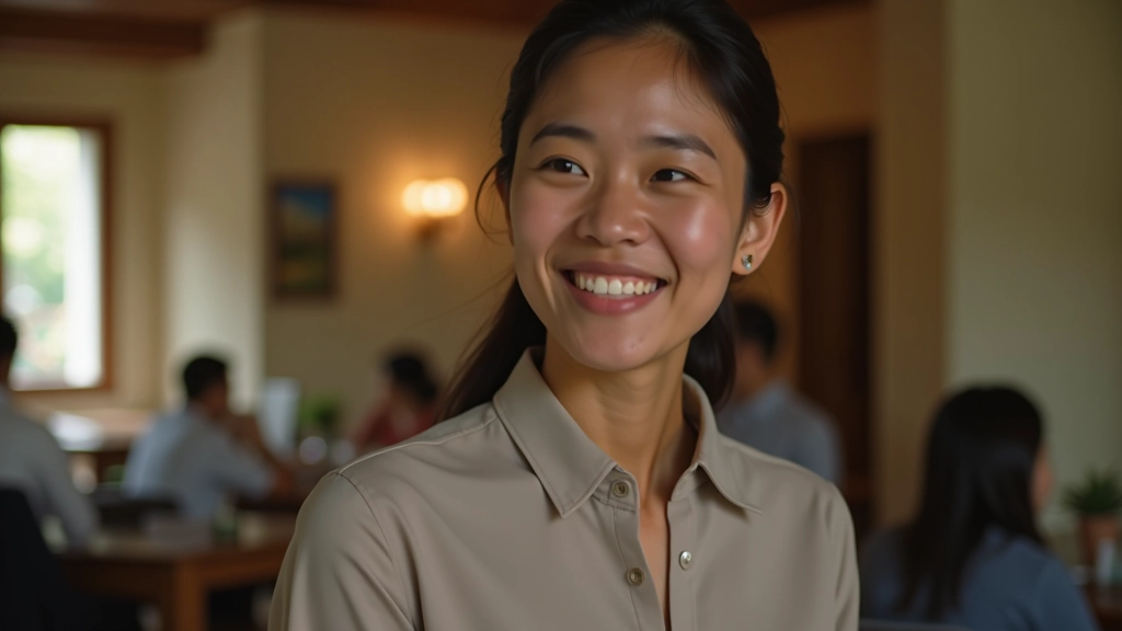 Person receiving genuine recognition or praise with a humble but genuine smile